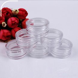 2021 2Gram Plastic Cosmetic Jar Clear Lid 2Gram Size Mini Container For Cosmetic Cream Eye Shadow Nails Powder Jewelry E-Liquid