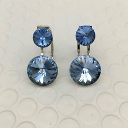 Ms Betti 2021 Trendy Design Double Round Rivoli Stones Drop Earring Crystals From Austria Women Party Wedding Jewelry Gifts