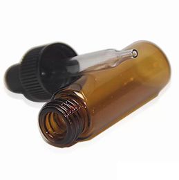 4ml Red-Amber Glass Dropper Bottle Empty Essential Oil Display Vials Perfume Sample Test Bottles