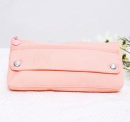 Hot ins pencil bag student cute candy Colours pencil bag large capacity stationery storage bag canvas solid pencil case 4colors