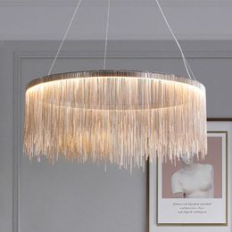Chandeliers Nordic LED Chandelier Interior Lighting Modern Round For Home Living Room Bedroom Minimum Lamp AC85-260V