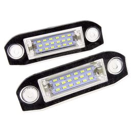 2 Pcs Car 12V LED Number Licence Plate Lights White Lamp For Volvo S40 S60 S80 V50 V60 V70 C70 XC60 XC70 XC90 Replacement Part