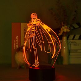 -Acryl 3D Kinder Nachtlicht LED Lampe Anime Nachtlicht Code GEAS LELOUCH DER REBELLION Bluetooth Base Atmosphere Dekoration Geschenk