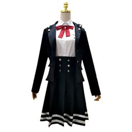 Anime Danganronpa V3 Shirogane Tsumugi Cosplay Costume JK School Girls Uniform Dresses Set Halloween Party Suits Y0913