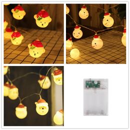 Christmas Decorations Ornaments 10 Led Santa Claus Bear String Lights Year For Home Navidad 2021Christmas Gift