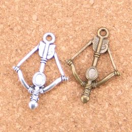 56pcs Antique Silver Plated Bronze Plated crossbow bow Charms Pendant DIY Necklace Bracelet Bangle Findings 20mm