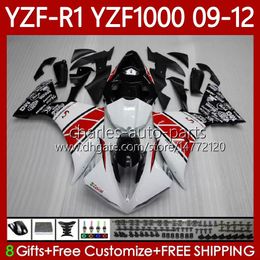 OEM Body For YAMAHA White red blk YZF-R1 YZF1000 YZF R 1 1000 CC 2009-2012 Bodywork 92No.3 YZF R1 1000CC YZFR1 09 10 11 12 YZF-1000 2009 2010 2011 2012 MOTO Fairings Kit