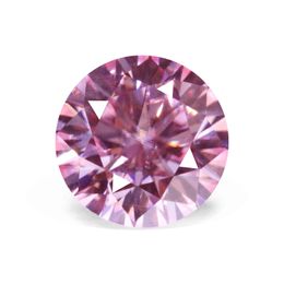 Rosa färg runda moissanit lösa ädelstenar 1 (6.5mm) vvs klarhet diamant smycken diy material med certifikat helhet