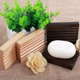 Wood Bathroom Dish black Wooden Soap Tray Holder Storage boxes Rack Plate Box Container A217052