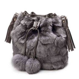 Duzelaa Autumn Winter Fashion Women Bag Ladies Crossbody Bag Leopard Plush Fur Hairy Female Bags Tassel Ball Y1105
