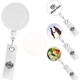 Sublimation Blank Nurse Badge Party Favour Plastic DIY Office Work Card Hanging Buckle Can Be Rotated 360 Degrees SN4161