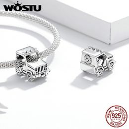 WOSTU New Off-road Vehicle Beads 925 Sterling Silver Car Charms Pendant Fit DIY Bracelet Necklace Jewellery DAC382 Q0531