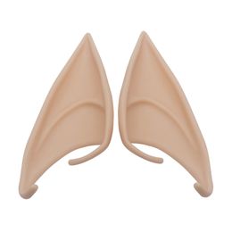 New Fashion 1Pair Halloween Party Supplies Latex Elf Ears High Simulation Soft Harmless False Ears Props Fairy Angel Dress Up Cosplay Hook Christmas Decor