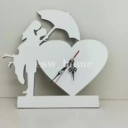 Sublimation DIY Printing Wall Clocks Family Wall-clock Personalized Familis Photo Valentine's Day present