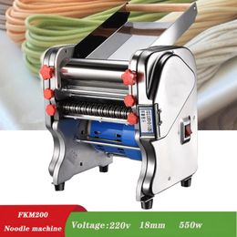 220VElectric Noodle Press Machine Dough Roller Stainless Steel Desktop Pasta Dumpling Maker Commercial Kneading Noodle Machine