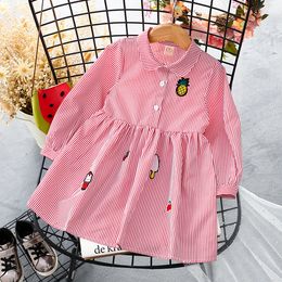 Children Dress Spring Long Sleeved Cartoon Clothes 2-10 Yeasrs Old New Cute Princess Dress Girls Dress For Party And Casual Out Q0716