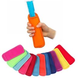 Antifreezing Popsicle Bags Freezer Popsicle Holders Reusable Neoprene Insulation Ice Pop Sleeves Bag for Kids Summer Kitchen Tools R20219