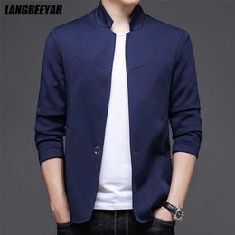 Top Grade Style Classic Brand Casual Fashion Slim Fit Business Royal Blue Men Suit Jackets Blazer Coats Men's Clothing 211120