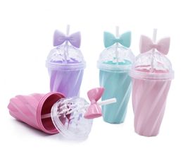 The latest 13OZ milk coffee straw mug, a variety of styles cups with bow-knot candy twist, support for Customised logo