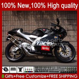 Body Kit For Aprilia RS-250 RSV RS 250 RS250 RR 1998 1999 2000 2001 2002 2003 23No.76 RSV-250 RS250R 98 99 00 01 02 03 RSV250 RSV250RR 98-03 Black silvery Fairing +Tank cover