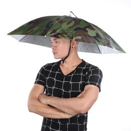 Outdoor Hats Foldable Rain Gear Fishing Hat Headwear Umbrella For Hiking Beach Cap Head Camping Equipment Pesca Tackle