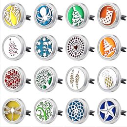 10Pcs/Lot Aromatherapy Car Diffuser Jewelry Magnet Diffuser Locket Car Vent Clip Removable Clip Perfume Locket Christmas Gift C022702
