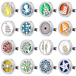 10 Pz / lotto Aromaterapia Auto Diffusore Gioielli Magnete Diffusore Locket Car Vent Clip Rimovibile Clip Profumo Locket Regalo Di Natale C022702