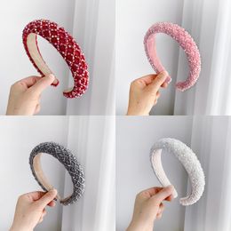 Colorful Crystal Headband for Woman Luxury Hand Made Crystal Beaded Sponge Hair Band Bridal Wedding Party headbands 287 U2