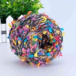 1PC Unique 250g beautiful special grade Wool acrylic chinlon Hand Knitting Fancy Yarn soft scarf space dye thick Crochet yarn X4026 Y211129