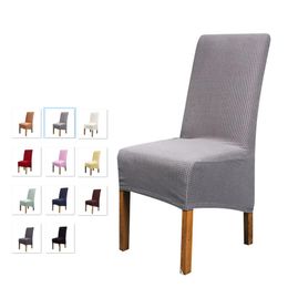 Chair Covers Solid Color Spandex Stretch Cover With Back For Kitchen Case Dining Seat Elastic Slipcover