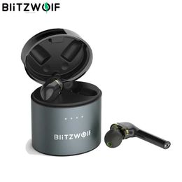 TWS Bluetooth Auricolare Blitzwolf BW-FYE8 True wireless -Compatible Dual Dynamic Driver Hands-free HiFi Earbuds IPX5 Manico lungo