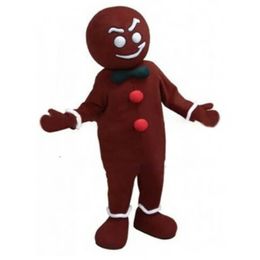 Hallowee Dark Brown Gingerbread Mascot Costume Top Quality Cartoon Anime theme character Carnival Adult Unisex Dress Christmas Birthday Party Outdoor Outfit