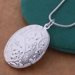 925 silver plated strands women necklace with Korean fashion popular pattern photo frame necklaces