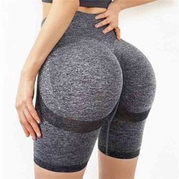 CHRLEISURE High Waist Quick-Drying Fitness Shorts Leggings Women Sexy Breathable Workout Leggins Drop 210714