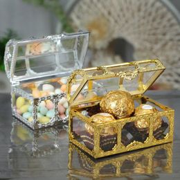trinket boxes Canada - Gift Wrap European Mini Treasure Box Vintage Transparent Storage Candy For Jewelry Crystal Gem Trinket Holder Organizer Earrings Ear
