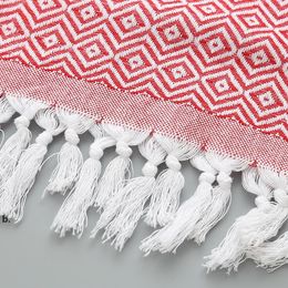 Turkish Beach Towel Wholesale Tassel Cotton Fabric Adults Geometric Pattern High Quality Summer Bath Towels ZZD13055