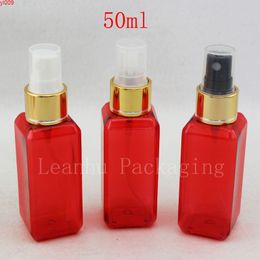 50ml X 50 Red Perfume Mist Spray Bottle, Makeup setting spray Pump Cosmetic Container Perfumes and Fragrances For Women Emptygoods