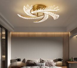 Luxury Creative Copper Bedroom Chandelier Lighting Romantic Ceiling Chandeliers Simple Modern Nordic Light LED Lamps AC110V 220V