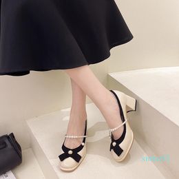 Dress Shoes Spring And Autumn Fashion Trend Ladies Single Comfortable Versatile Casual High Heels Size 39