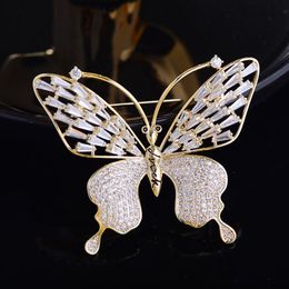 Cute Butterfly Brooch Elegant Corsage Pins Wedding Luxury Brand Jewellery 2021 Cubic Zirconia Insect Brooches Accessories