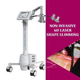 Non-Invasive Fats Removal cold source 6D Lipolaser 532nm 635nm Wavelength Green/red Light Anti-aging Fat Burning Cellulite Lipo Laser Shape System Salon Equipment