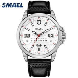 2020 Top Brand Luxury Watch Calendar Quartz Movement Leather Strap Wristwatches 9123 Mens Clocks 30m Waterproof Quartz Watches Q0524