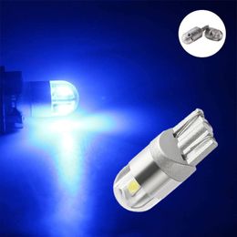 100Pcs Blue T10 12V 168 194 192 2825 W5W 3030 2SMD LED Wedge Car Bulbs For Width Indicator Lamps License Plate Lights