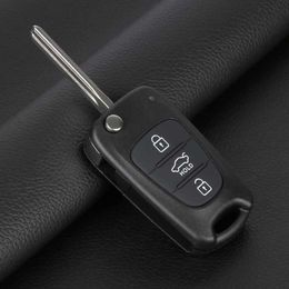 Replaceable Car Flip 3 Button Remote Key Fob Case Shell Cover Fit For Hyundai 2006-2013 KIA Rondo Sportage KIA Soul KIA Rio303F