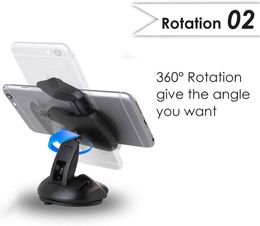 Creative Mouse Car Bracket Phone Holder Rotating Windshield Stand Mount for GPS