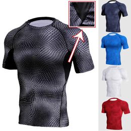 Snake Short Sleeve Compression Shirt Men Quick Dry Jerseys Rashguard Man Gyms Clothing Fitness Tank Men's T-Shirts MMA 210629