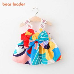 Bear Leader born Baby Summer Dresses Toddler Cute Colorful Flowers Costumes Infant Baby Girls Party Princess Vestidos 0-2Y 210708