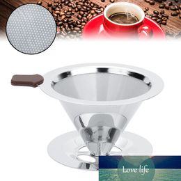 Stainless Coffee Strainer Steel Coffee Funnel Dripper Pour Over Mesh Reusable Filter Strainer Hopper Home Brew