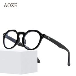 Anti Blue Vintage Classic Round Style Sunglasses Men Women Plain Glasses Three Point Rivets Cool Eyeglass Frames Eyewear