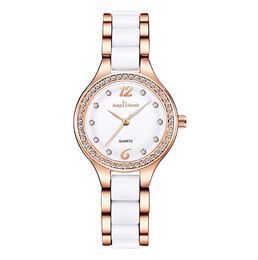 Arrival Ceramic Quartz Movement Womens Watch Diamond Ladies Watches Life Waterproof Favourite Wristwatches Whole154A